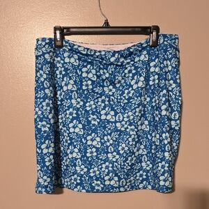 Ekouaer Blue‎ Floral Skort Womens Size XXL